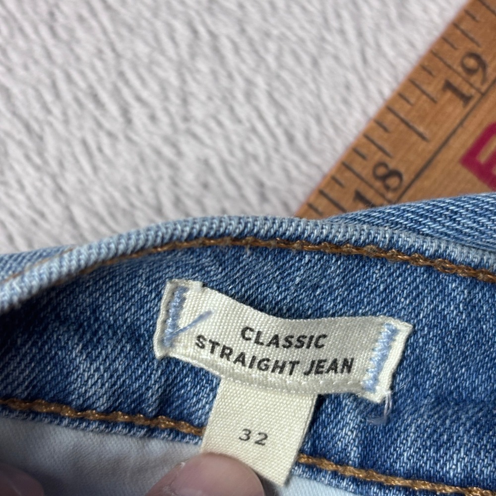 NWT Madewell Classic Straight Jeans Blue Wash Denim Women's 32x27 AJ199 Highrise - Picture 4 of 8